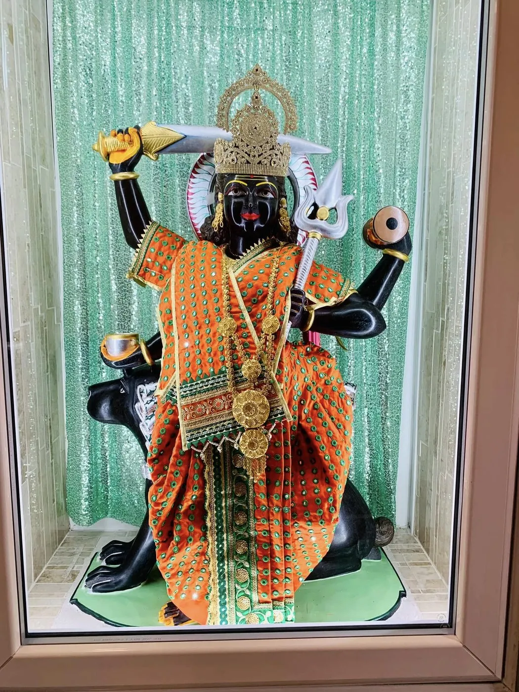 Bherunath at Shri Maha Kali Bhameshwari Mandir, dressed in the shringar of a different day (4 of 7)
