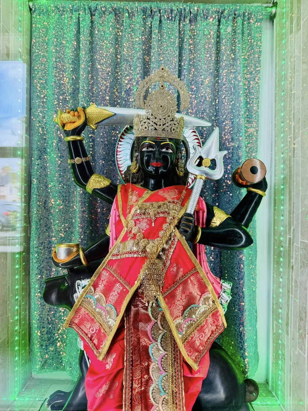 Bherunath at Shri Maha Kali Bhameshwari Mandir, dressed in the shringar of a different day (6 of 7)