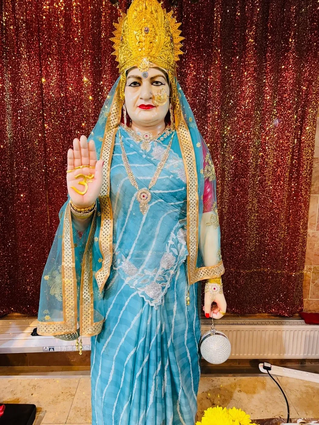 Maa Bhameshwari at Shri Maha Kali Bhameshwari Mandir, dressed in the shringar of a different day (10 of 20)