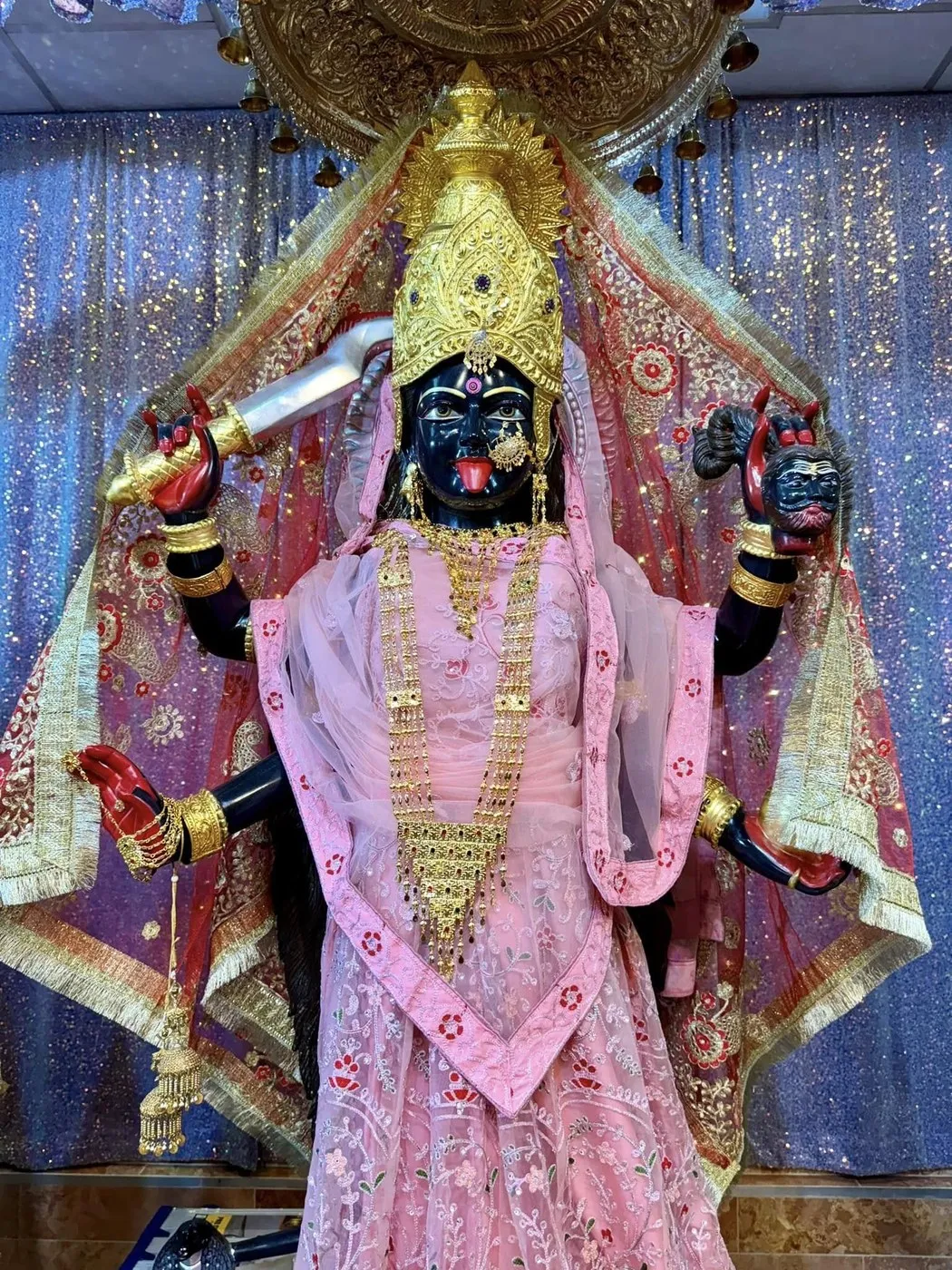 Maa Kali at Shri Maha Kali Bhameshwari Mandir, dressed in the shringar of a different day (2 of 13)