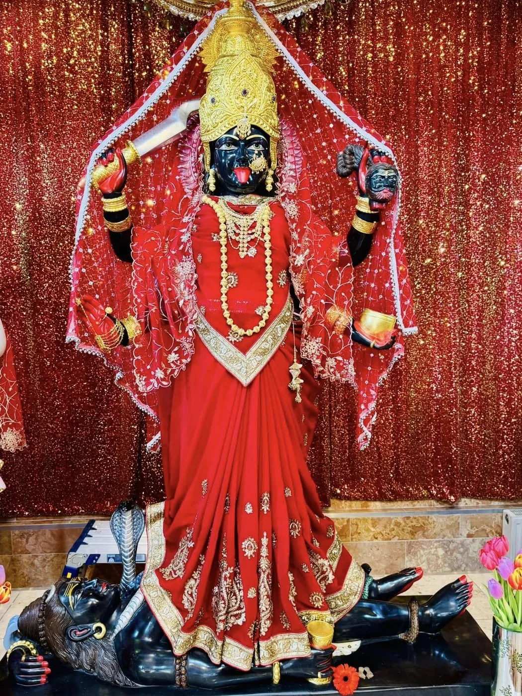 Maa Kali at Shri Maha Kali Bhameshwari Mandir, dressed in the shringar of a different day (4 of 13)