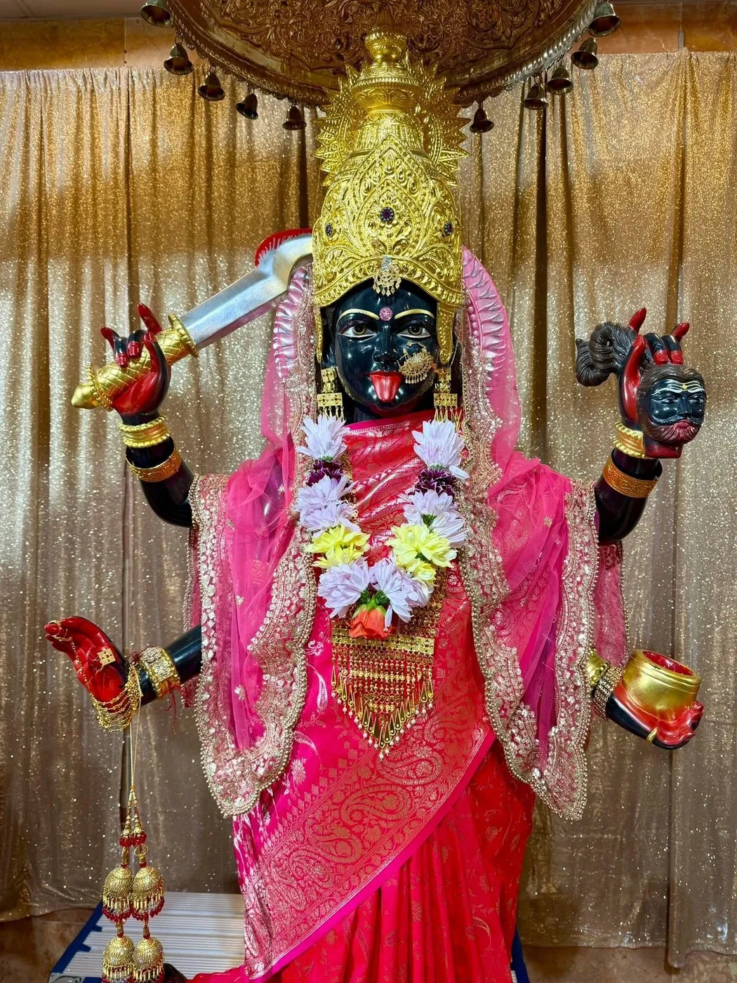 Maa Kali at Shri Maha Kali Bhameshwari Mandir, dressed in the shringar of a different day (9 of 13)