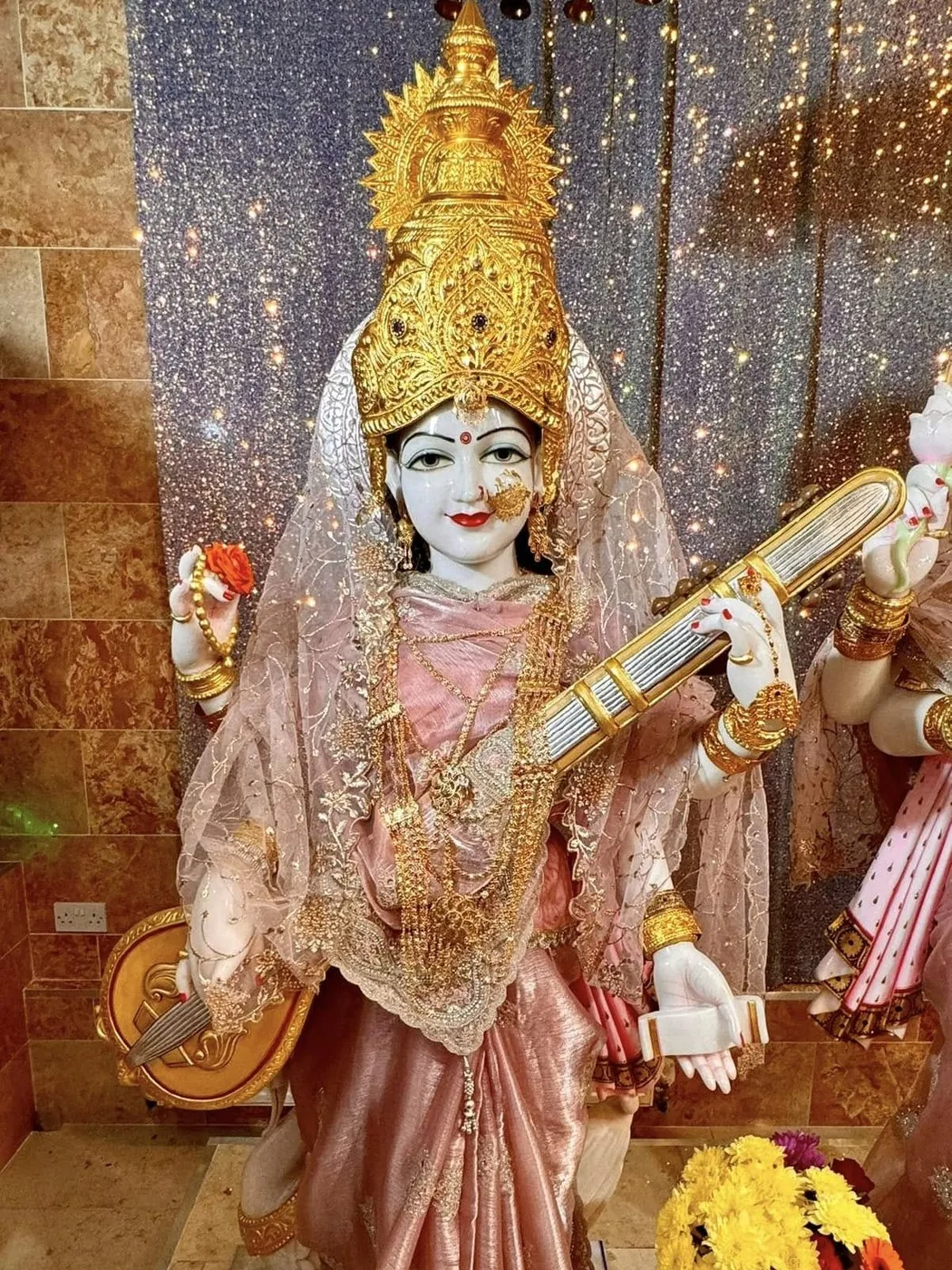 Maa Saraswati at Shri Maha Kali Bhameshwari Mandir, dressed in the shringar of a different day (4 of 10)