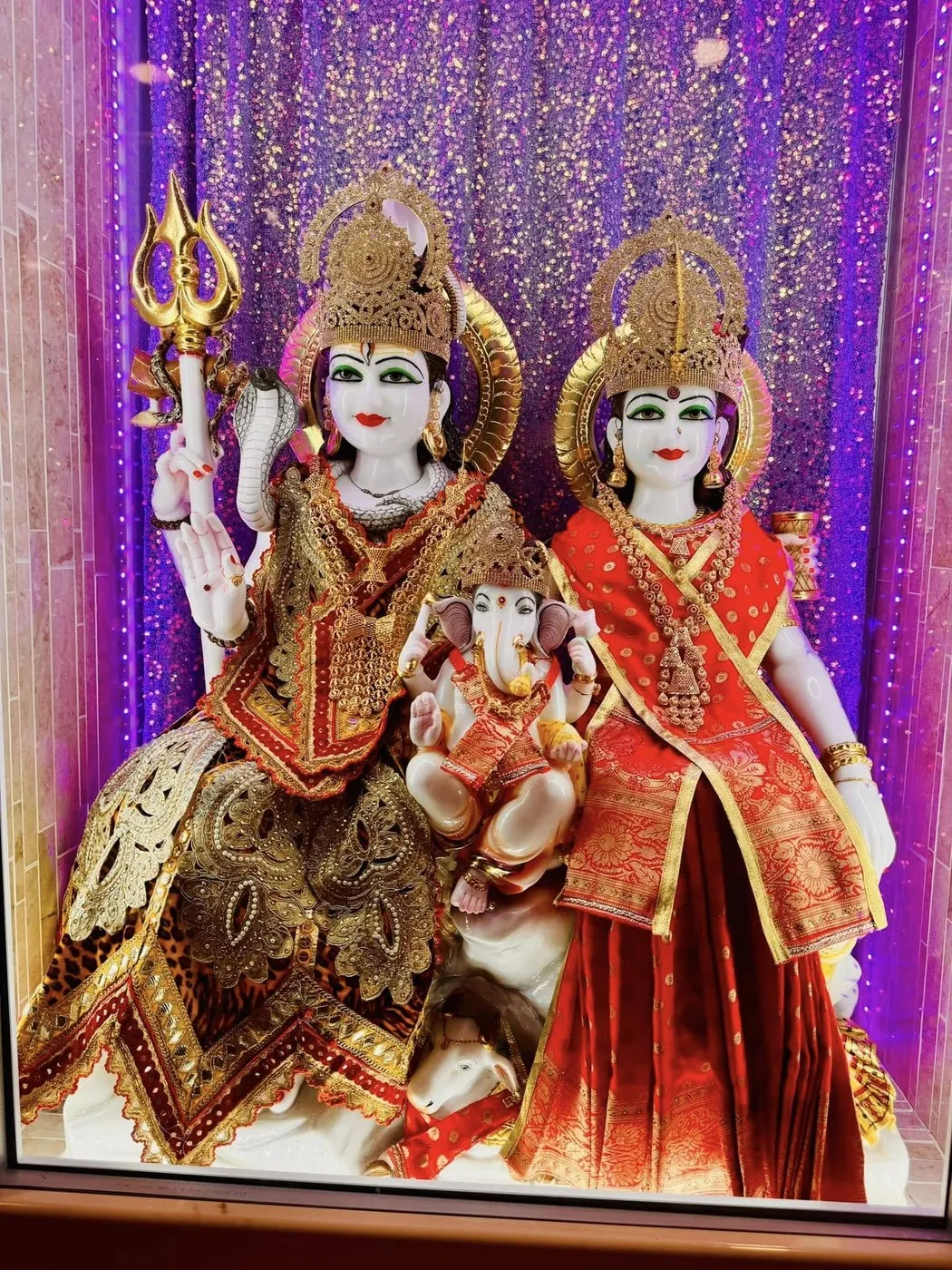 Shiv Parivar at Shri Maha Kali Bhameshwari Mandir, dressed in the shringar of a different day (1 of 5)
