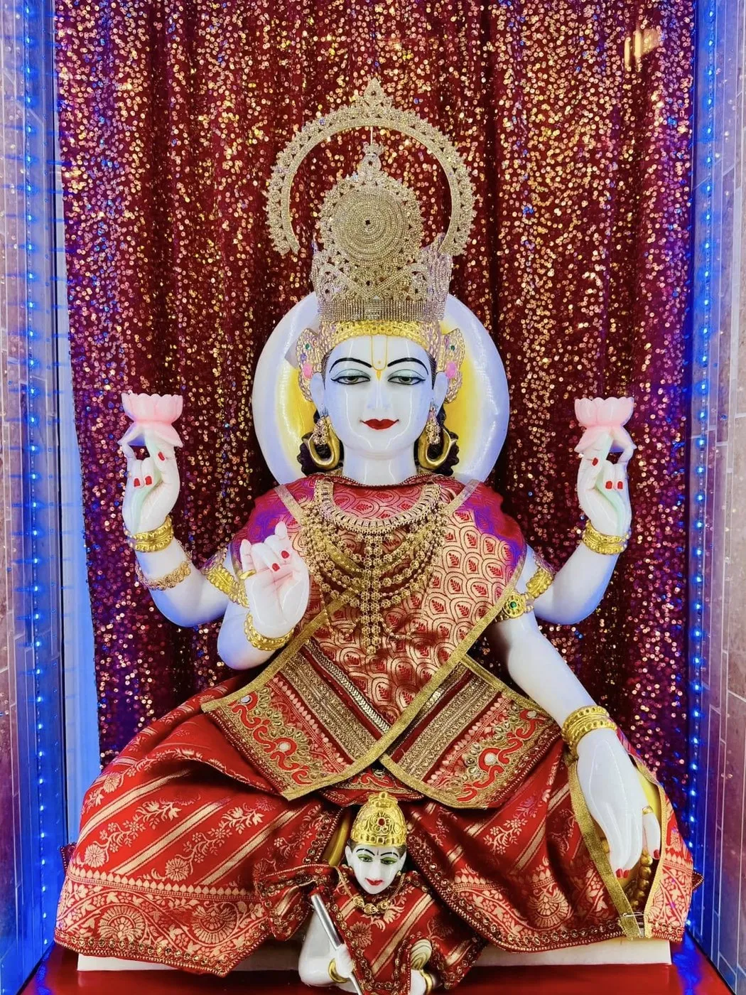 Surya Dev at Shri Maha Kali Bhameshwari Mandir, dressed in the shringar of a different day (2 of 6)