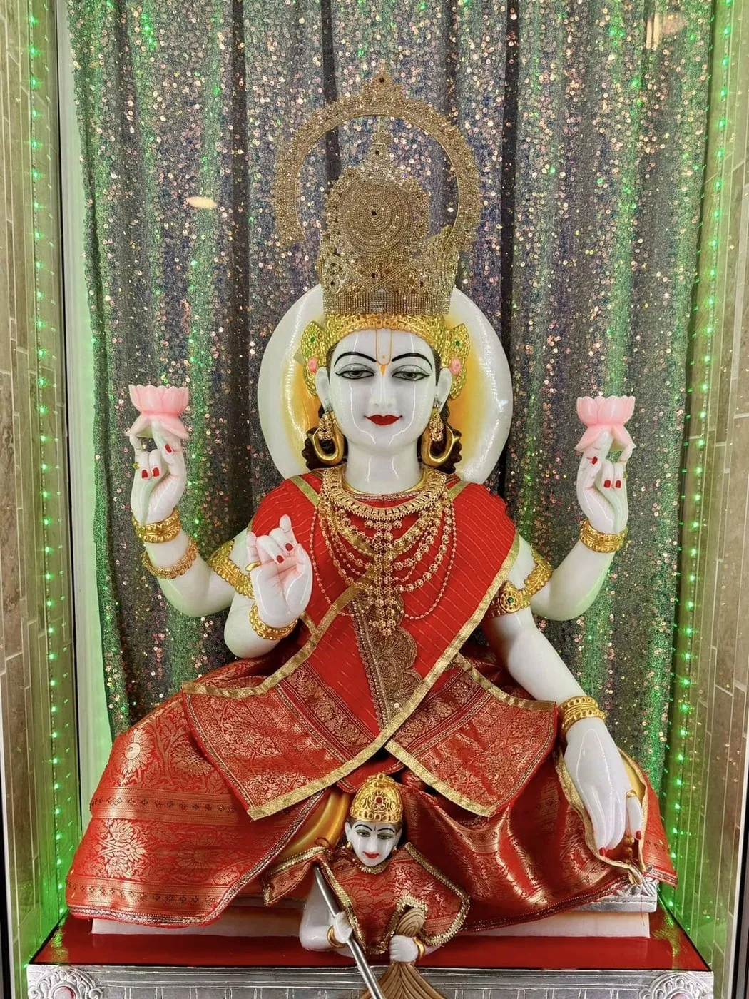 Surya Dev at Shri Maha Kali Bhameshwari Mandir, dressed in the shringar of a different day (4 of 6)