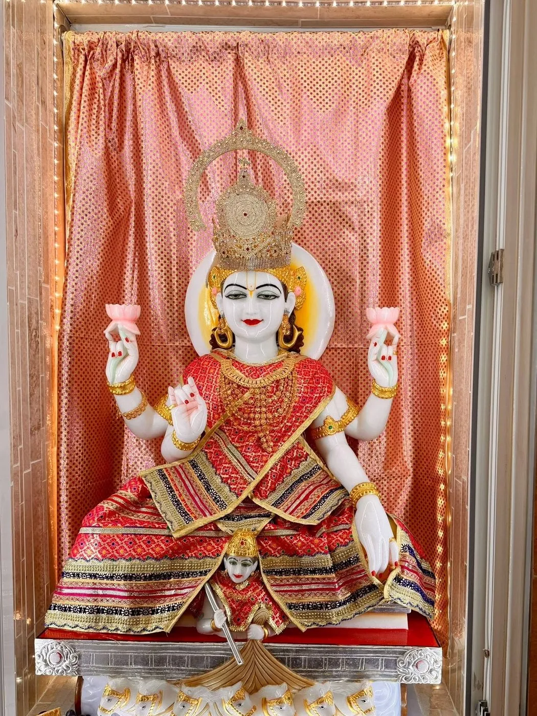 Surya Dev at Shri Maha Kali Bhameshwari Mandir, dressed in the shringar of a different day (5 of 6)