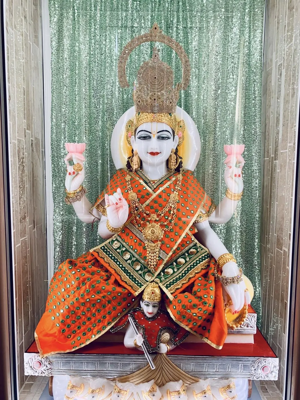 Surya Dev at Shri Maha Kali Bhameshwari Mandir, dressed in the shringar of a different day (6 of 6)